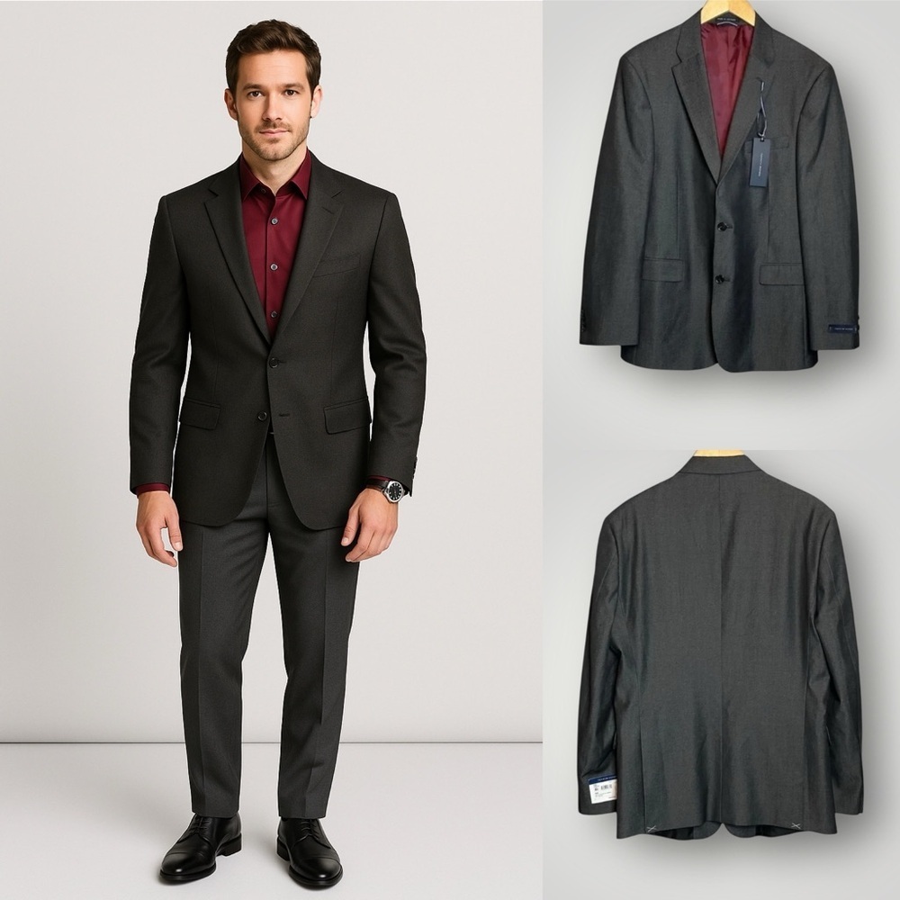 Tommy Hilfiger | Gibbs Sports Suit Coat Charcoal Gray Pockets